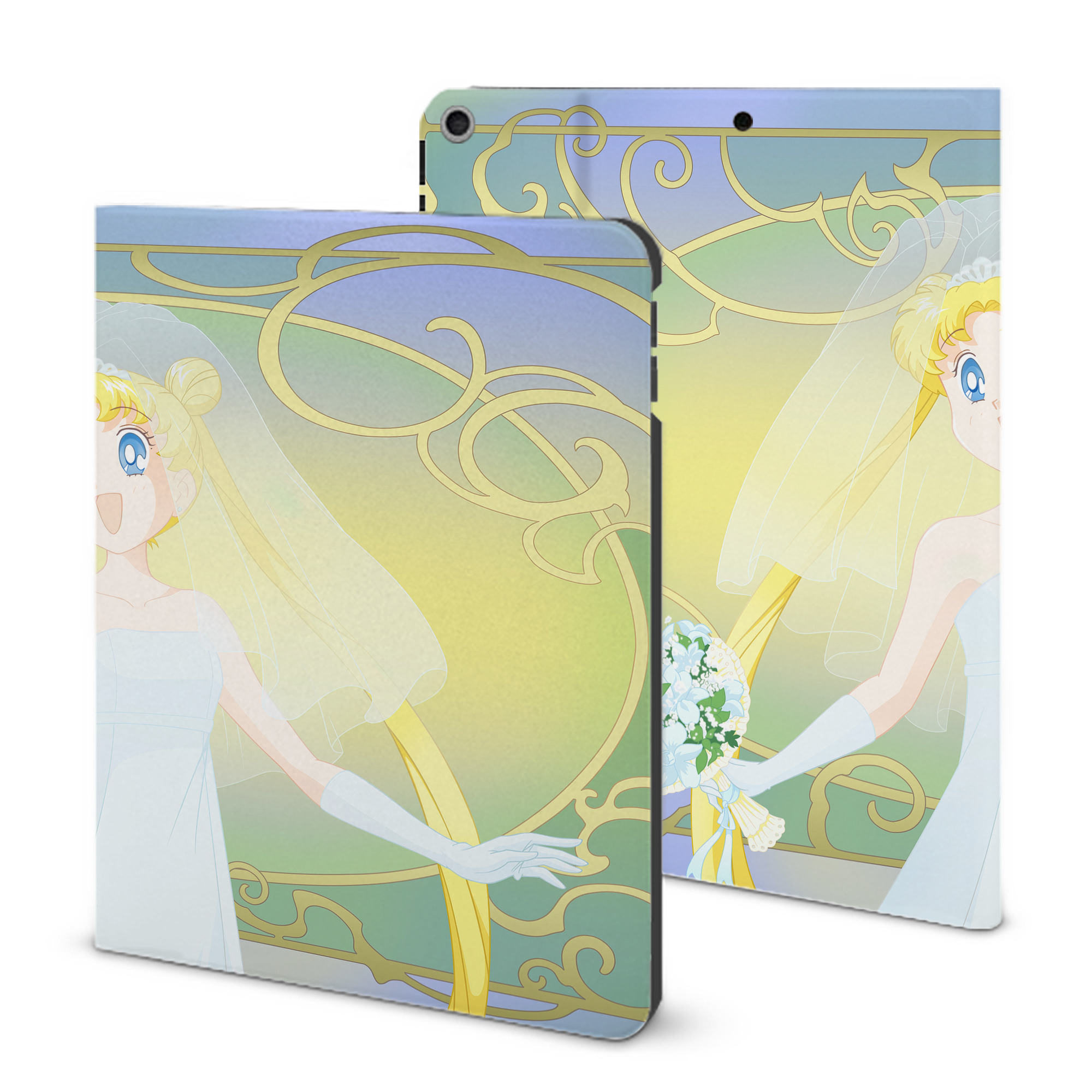 （画像用） 美少女戦士セーラームーン Sailor Moon IPad ケース ブック型 PUレザー TPU 耐衝撃 軽量 薄型 ペン収納なし 全面保護 IPad 各モデル対応